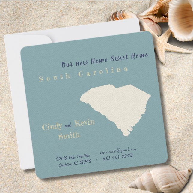 Nueva tarjeta de Invitación móvil de Carolina del  (Moving to South Carolina? Send your friends and family a beautiful personalized announcement!)