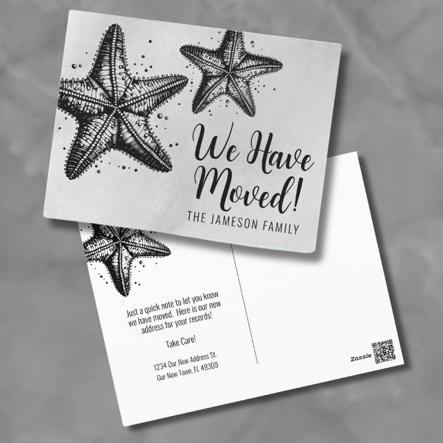 Nueva tarjeta de Invitación móvil de la playa de d (Beach Moving Announcement Card)