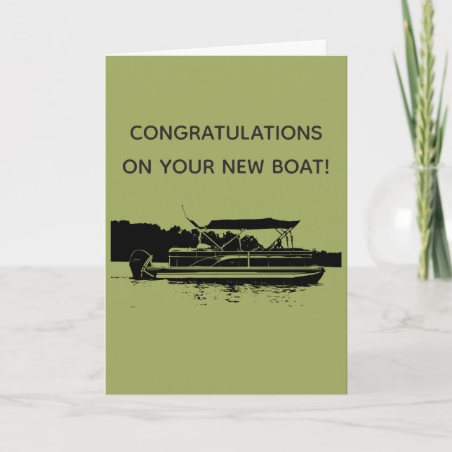 Nueva tarjeta de la enhorabuena del barco el (Anverso)