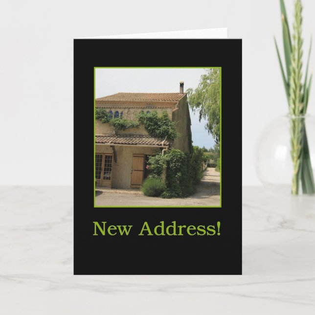 Nueva tarjeta de la invitación de la dirección (Anverso)