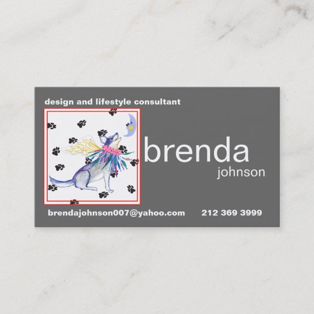 Nueva tarjeta de la visita de Brenda (Anverso)