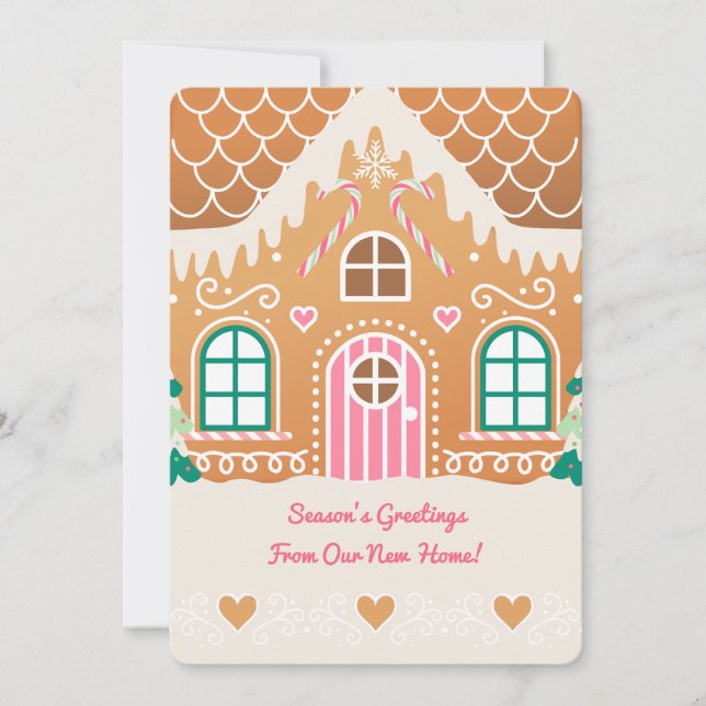Nueva tarjeta de Navidades de Gingerbread para Cas (Anverso)