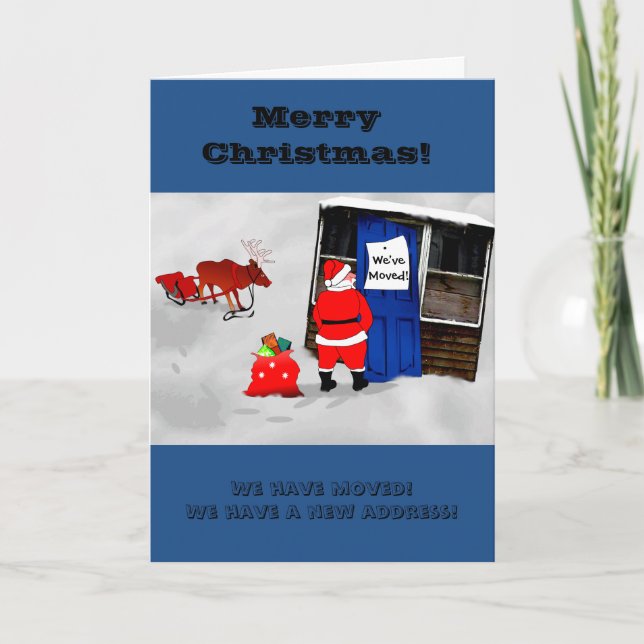 Nueva tarjeta de Navidades de Invitación de direcc (Anverso)