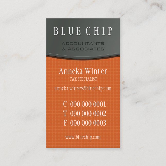 NUEVA TARJETA DE NEGOCIO :: panel plateado 7P (Anverso)