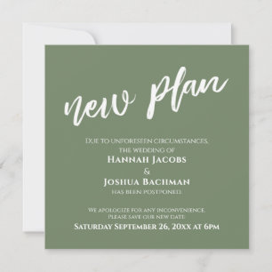 Nueva tarjeta de plan de Boda con postergación ver