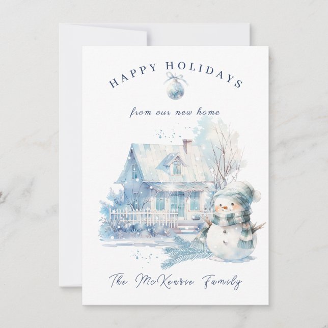 Nueva tarjeta de vacaciones para Navidades de niev (Anverso)