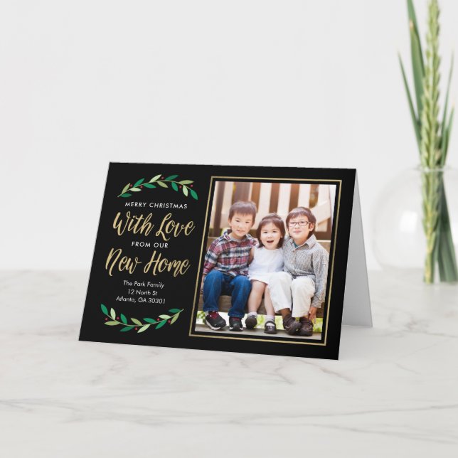 Nueva tarjeta de vacaciones plegada de Invitación  (Anverso)