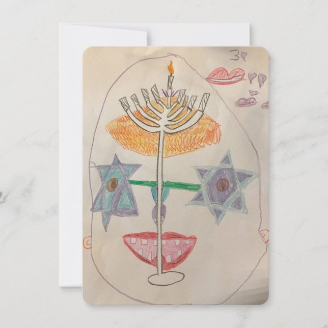 ¡Nueva tarjeta Hannukah! (Anverso)