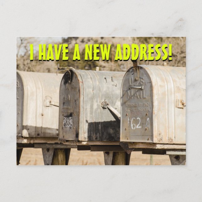 Nueva Tarjeta Postal de Cambio de Dirección (Anverso)
