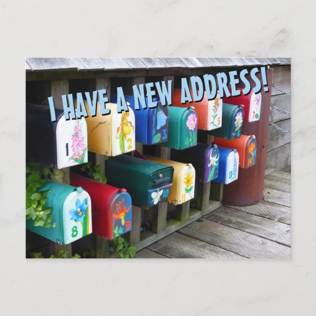 Nueva Tarjeta Postal de Cambio de Dirección (Anverso)