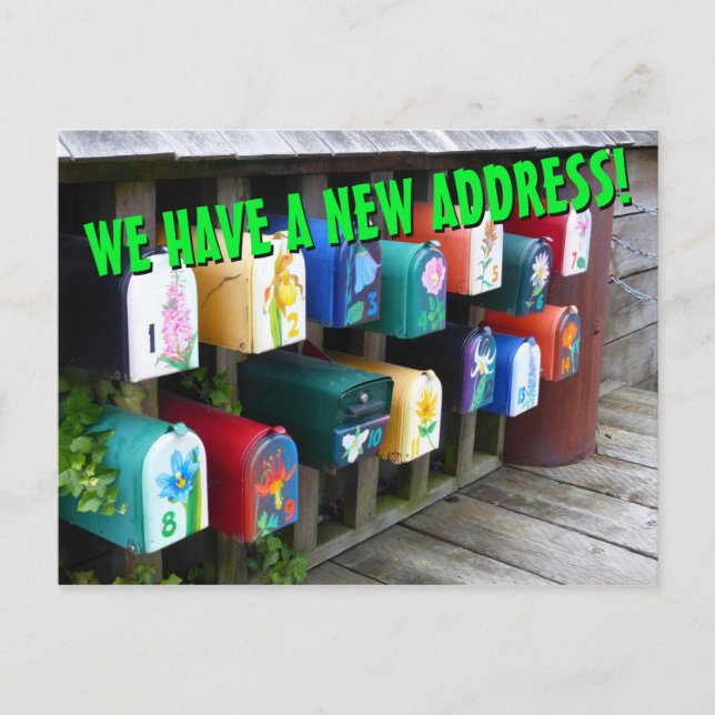 Nueva Tarjeta Postal de Cambio de Dirección (Anverso)