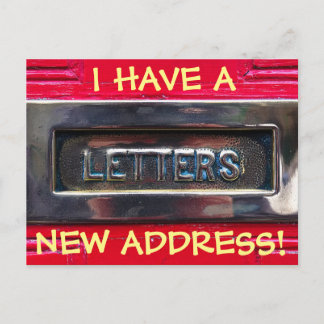 Nueva Tarjeta Postal de Cambio de Dirección