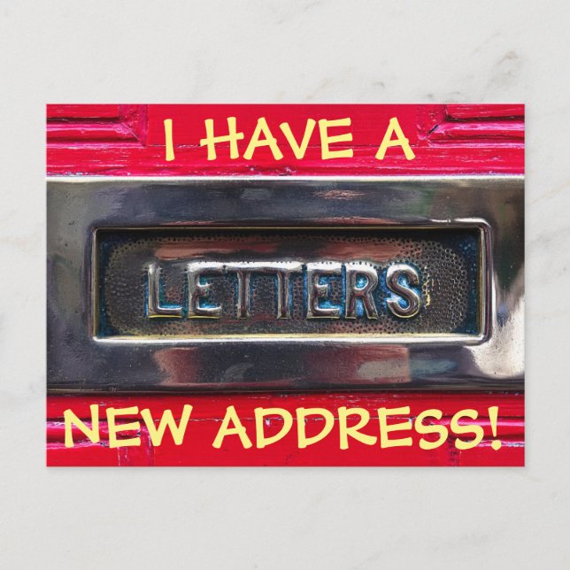 Nueva Tarjeta Postal de Cambio de Dirección (Anverso)