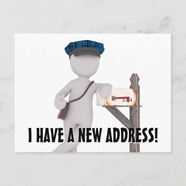 Nueva Tarjeta Postal de Cambio de Dirección (Anverso)