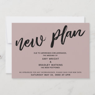 Nueva Tarjeta Rosa Polvo Rosado de Boda con Plan P