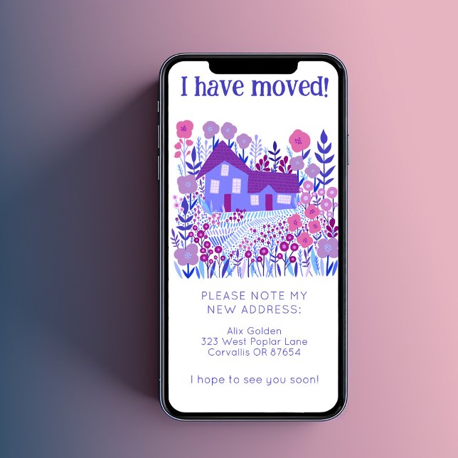 Nueva tarjeta sin árboles de dirección residencial (New Home Address Cute Farmhouse Tree-Free Card
digital email ecard
)