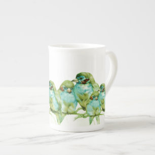 NUEVA TAZA DEL PÁJARO DEL AMOR DE LA PORCELANA DE