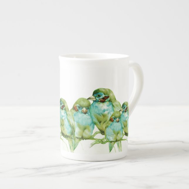 NUEVA TAZA DEL PÁJARO DEL AMOR DE LA PORCELANA DE (Derecha)