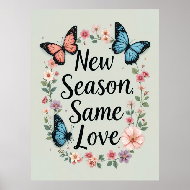 Nueva temporada El mismo amor mariposa Arte floral (Frente)