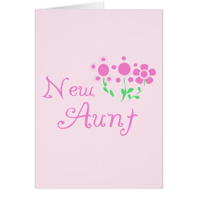 Nueva tía Pink Flowers Tshirts y regalos (Frente)