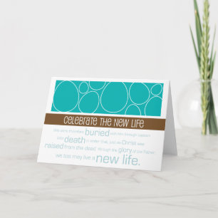 Nueva vida de pascua del ~ cristiano de la tarjeta