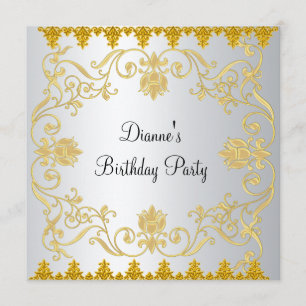 Nueva y elegante invitación al oro blanco