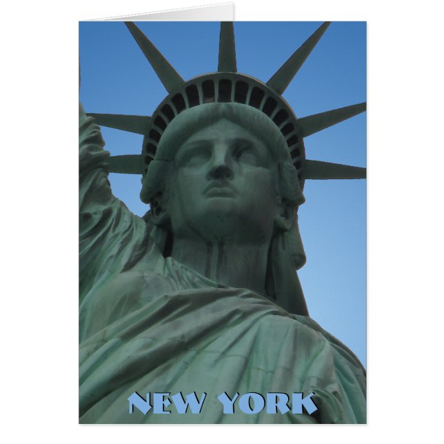 Nueva York Card Estatua de recuerdo de Nueva York  (Frente)
