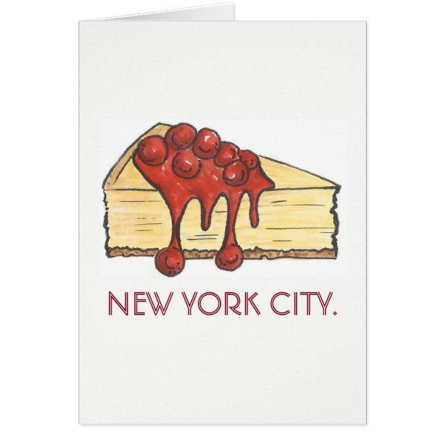 Nueva York City NYC Cherry Cheesecake Slice (Frente)