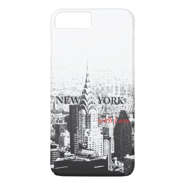 Nueva York con el funda Love iPhone 7 (Reverso)