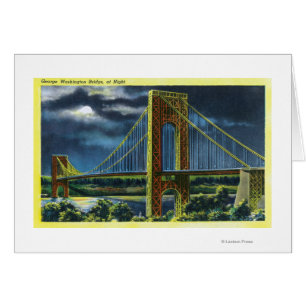 Nueva York, el puente George Washington de noche
