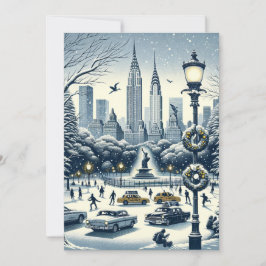 Nueva York Holiday Elegance - Tarjeta personalizab