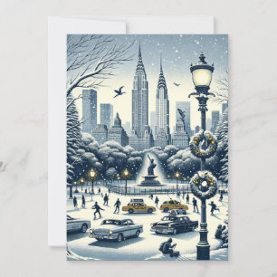 Nueva York Holiday Elegance - Tarjeta personalizab