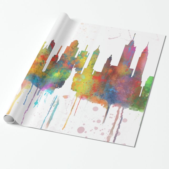 NUEVA YORK, HORIZONTE de NY - papel de embalaje (Desenrollado)