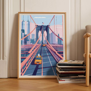 Nueva York Impresión Impresión Puente de Brooklyn 