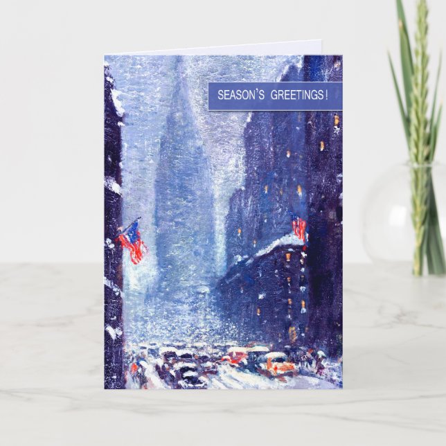 Nueva York. Invierno. Tarjetas de navidad (Anverso)