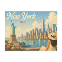 Nueva York - La dama del sombrero Tarjeta postal d