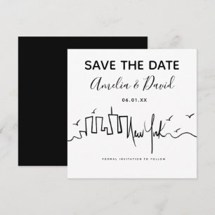 Nueva York Letra Dibujo Guardar la Fecha