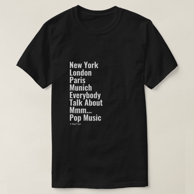 Nueva York Londres París Múnich - Una camiseta de  (Diseño del anverso)