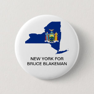 NUEVA YORK PARA BRUCE BLAKEMAN BOTÓN DE GOBERNADOR