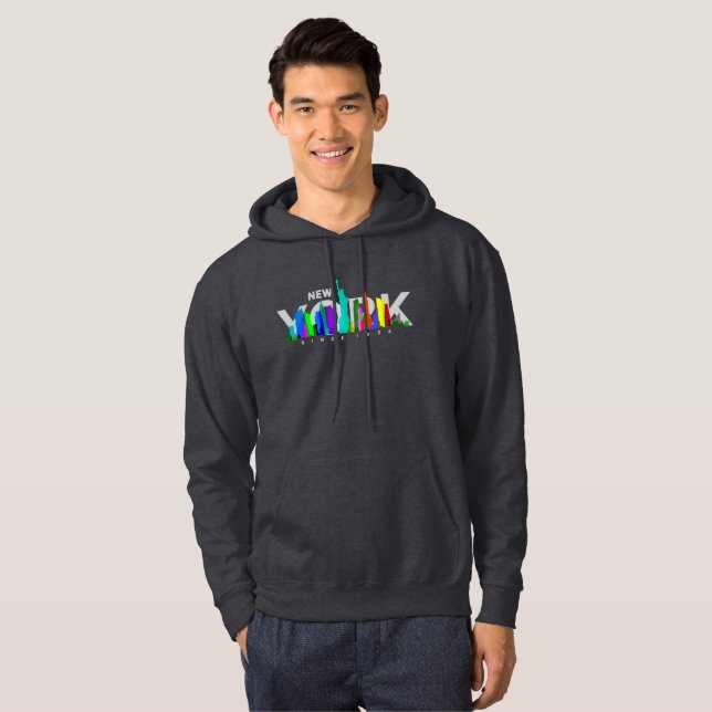 Nueva York | Sudadera con capucha para hombre (Anverso completo)