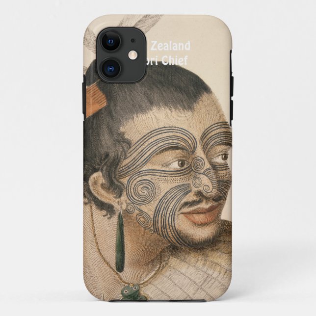 Nueva Zelanda Maori Chieftain Art iPhone 5 Funda (Reverso)