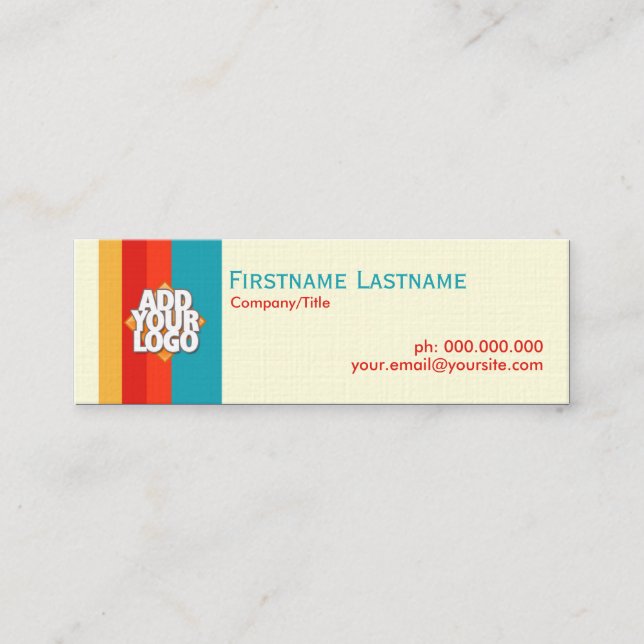 Nuevas mini tarjetas retras de las rayas simples (Anverso)