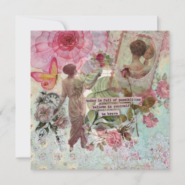 Nuevas posibilidades tarjeta de felicitación plana (Anverso)