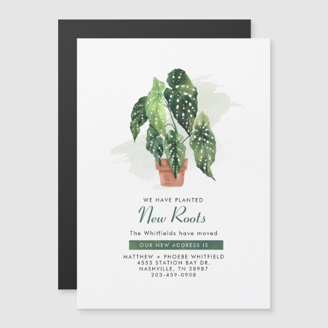 Nuevas raíces cambio de dirección Invitación móvil (Anverso/Reverso)