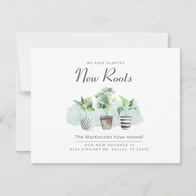 Nuevas Raíces Moviendo Nueva Invitación De Direcci (Anverso)