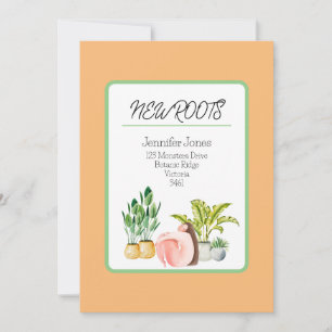 Nuevas raíces/tarjeta de Invitación móvil