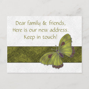 Nuevas tarjetas de direcciones invitados mariposa