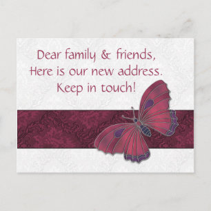 Nuevas tarjetas de direcciones invitados mariposa