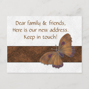 Nuevas tarjetas de direcciones invitados mariposa