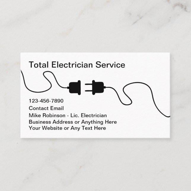 Nuevas tarjetas de empresa de electricidad (Anverso)